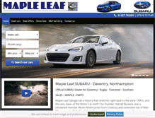 Tablet Screenshot of mapleleafgarage.co.uk